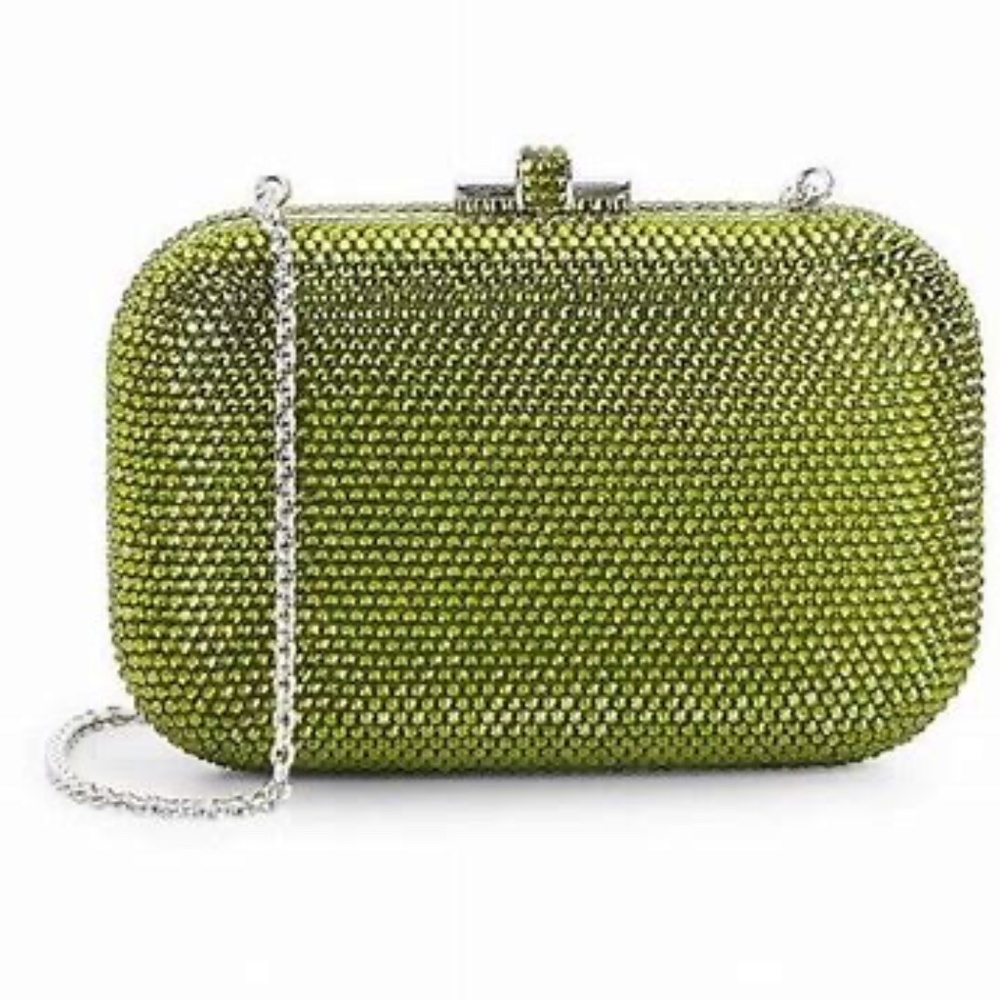 Judith Leiber Couture Crystal Slide-Lock Bag NEW